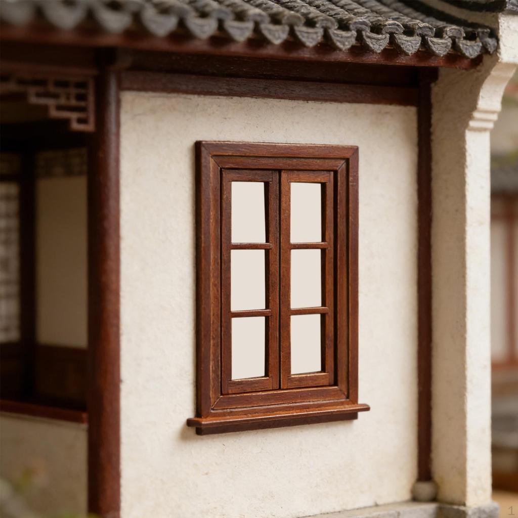 Miniature Dollhouse Decoration Ornament Window Frame Decorative Easy Installation Micro Landscape