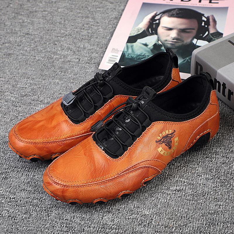 Spring and Autumn Men's Shoes New Men's Driving Casual Shoes Leather Shoes Men Genuine Leather Shoes Soft Bottom Gommino