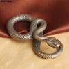 1XRetro Copper Snake Boa Ornament Decoration Tea Pet Antique Animal Figurines Miniatures Desk Living Room Home Decor Accessories