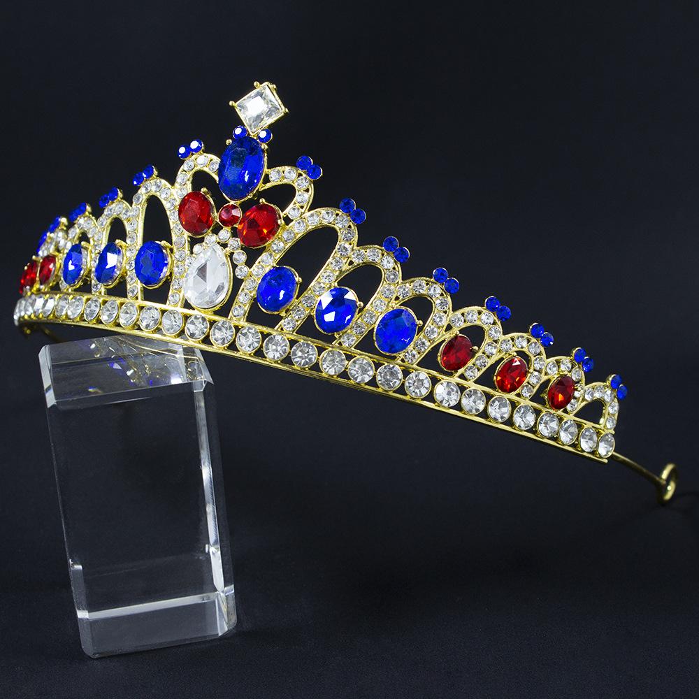 New Retro Crown Women's Full Drill Crown Jewelry Crown Gift Headpiece