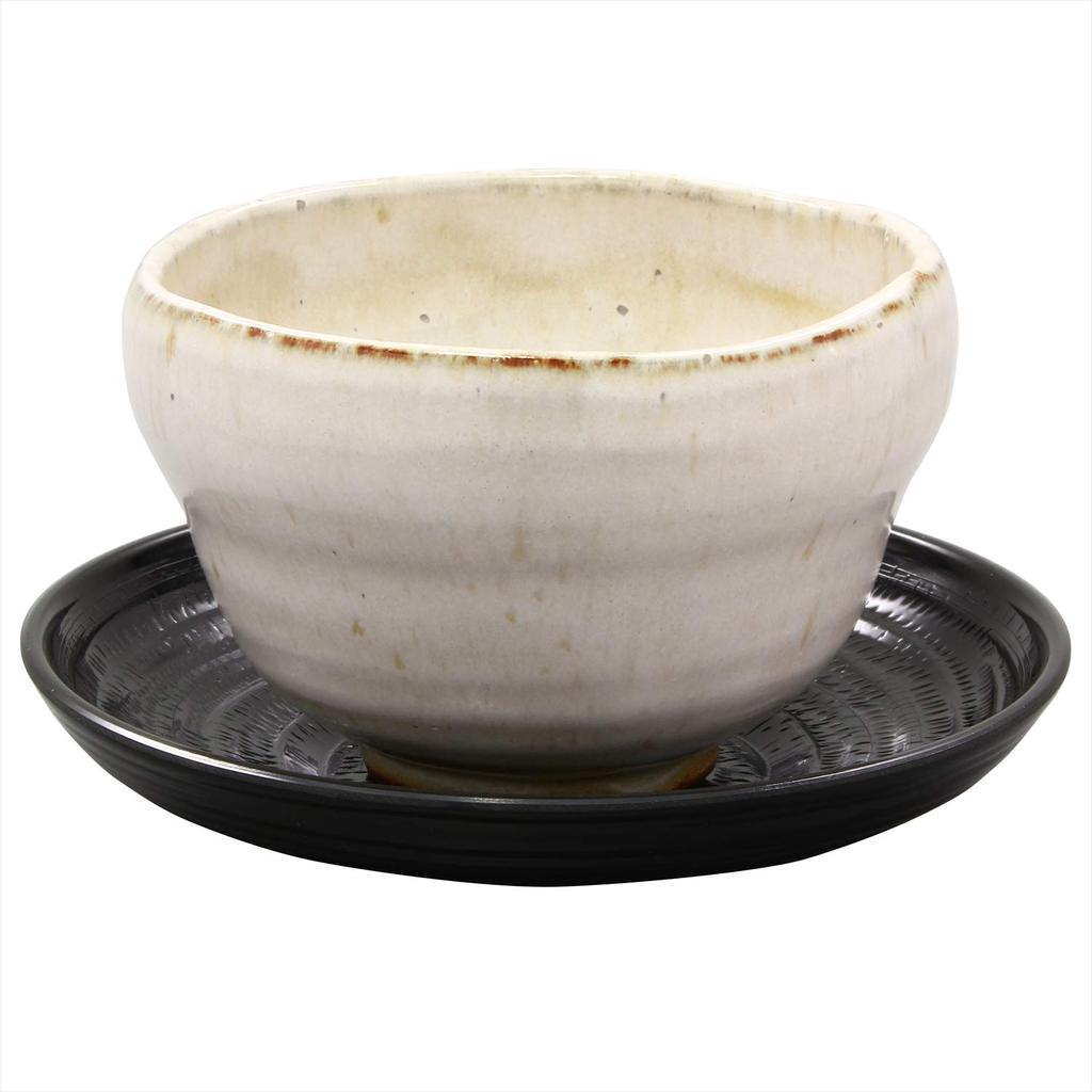 Mino Ware Loose Bowl (with Teacup), White Glaze Variant, Made In Japan 503-09