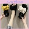 Stylish Summer Womens Slippers With Elegant Bow And Thick Sole For Beach Casual Wear
