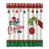 180x180cm Cute Christmas Pattern Printed Shower Curtain With Hooks