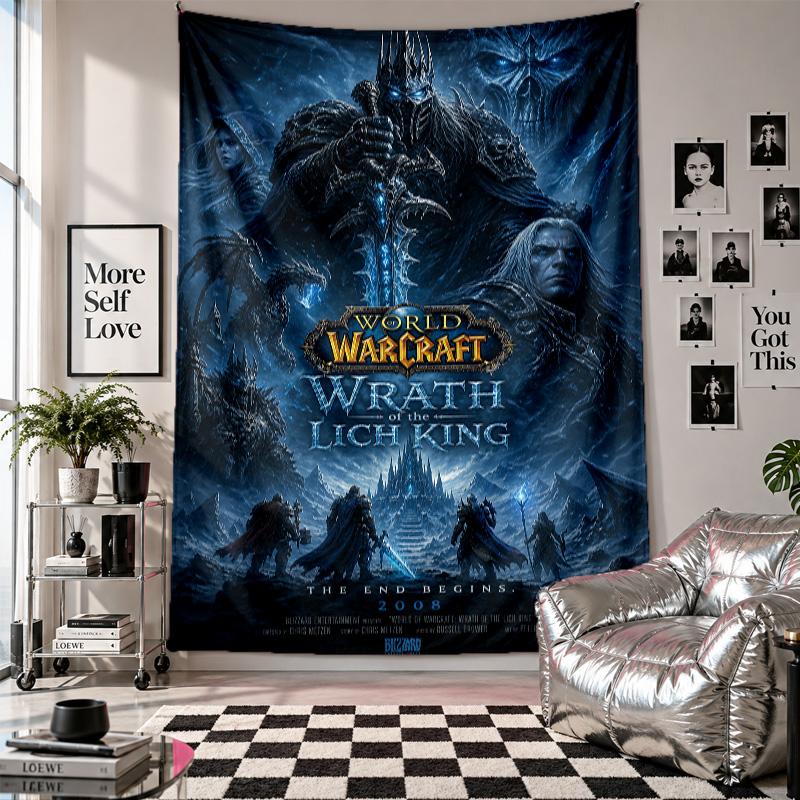 Wall TapestryWorld of Warcraft Art Hanging Cloth Decorative Background Cover for Room Decoration