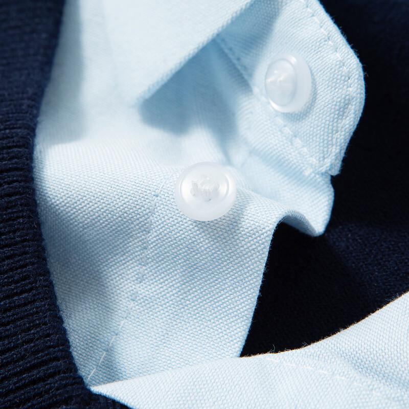 MONTAGUT Men's Thick Warm Faux Two-Piece Collar Knit Polo Sweater