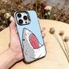 Shark Cute Phone Case For iPhone 17,16,15,14,13,12,11 Plus,Pro Max,XS,Colorful Silver Phone case Funda Cover