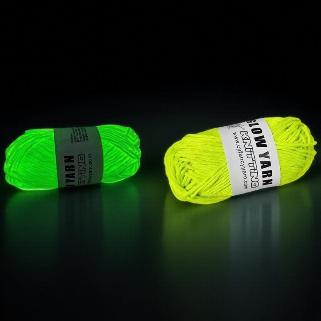 Novel Functional Yarn Glow in The Dark Luminous Yarn Hand Knitting DIY Wool for Carpet Sweater Hat Sewing Accessories