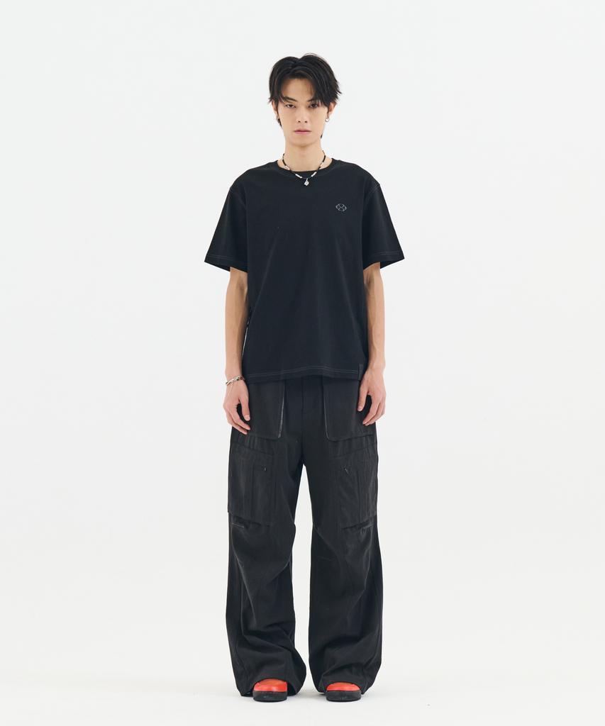 Nontaib Semi Overfit Symbol Comfy T-Shirt (Black)