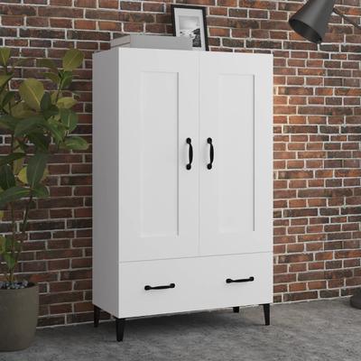 Vidaxl Tall Cabinet, White, 70X31X115 Cm, Wood-Based Material