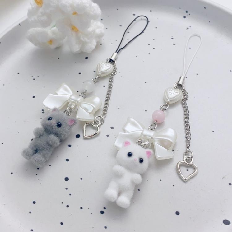 Unique Cat Designs Bead Strap Handmade Phone Strap Phone Lanyard Beads Texture Fashion Accessory for Phones and Bags