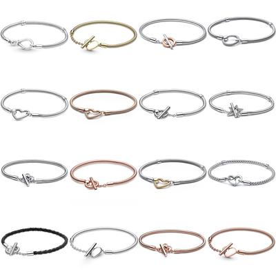 Original Shooting Star Verschluss Signature T-Bar Verschluss Schlangenkette Armband Fit 925 Sterling Silber Bead Charm DIY Schmuck