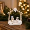 Ceramic Nativity Figurine Indoor Decor Small for Shelf