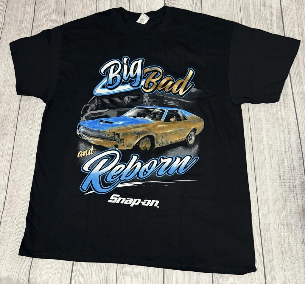 Snap On Big Bad Reborn Distressed Rat Rod Racing Mechanic Tools XL Black Shirt