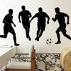 World Cup Football Player Silhouette Electrostatic Window Stickers for Event Decor