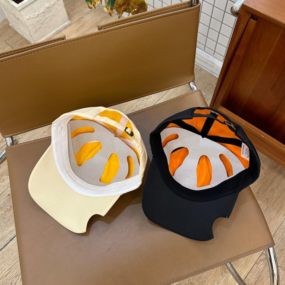 Korean Style Cheese Baseball Cap Solid Color Take a Bite of The Cheese Peaked Cap  Women