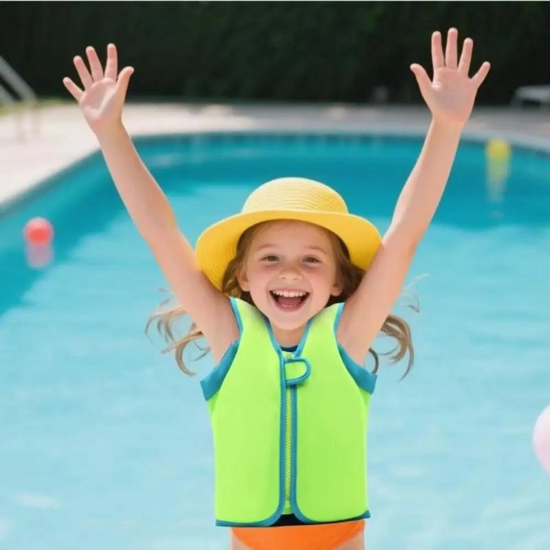Swimming Vest Child Buoyancy Anti Rollover Stable Baby Swimming Jackets Cartoon Adjustable Swim Camping Vest