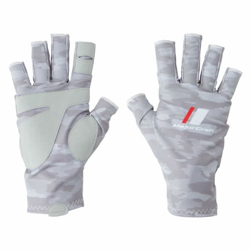 

Major Craft Gloves UV Protection Summer Gloves L Light Gray Camo SG-L20LGY Fishing