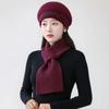Florosence Cozy Fleece Thick Beret + Scarf Set 2 Types  Color Selection 