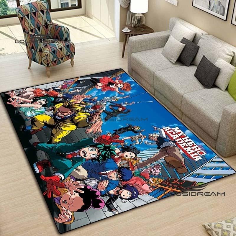 My Hero Academia Anime Koberec a kobereček Móda Domů Kreslený Dekorace Koberec obývací pokoj Ložnice Oblast Koberec pracovna Veranda podložka u postele