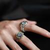 Retro Stijl Zakiram Tang Graspatroon Ring voor Mannen en Vrouwen, Modieuze en Veelzijdige Ring