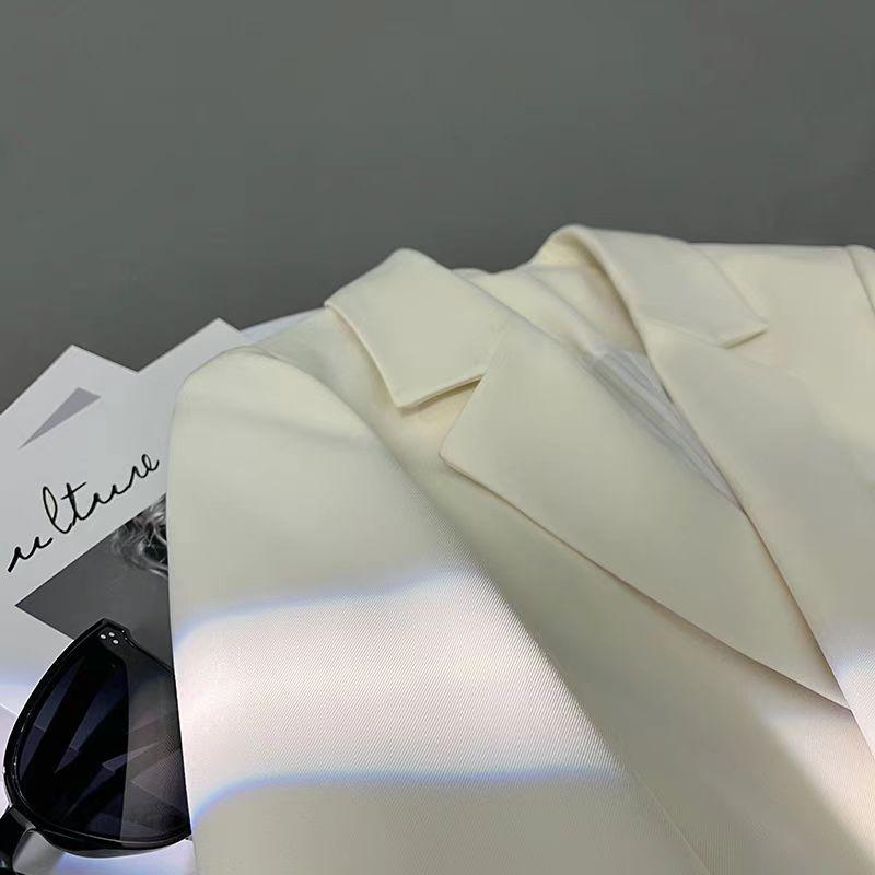 Beige Women's Short Suit Jacket - 2025 Spring/Autumn Casual Versatile Fashion