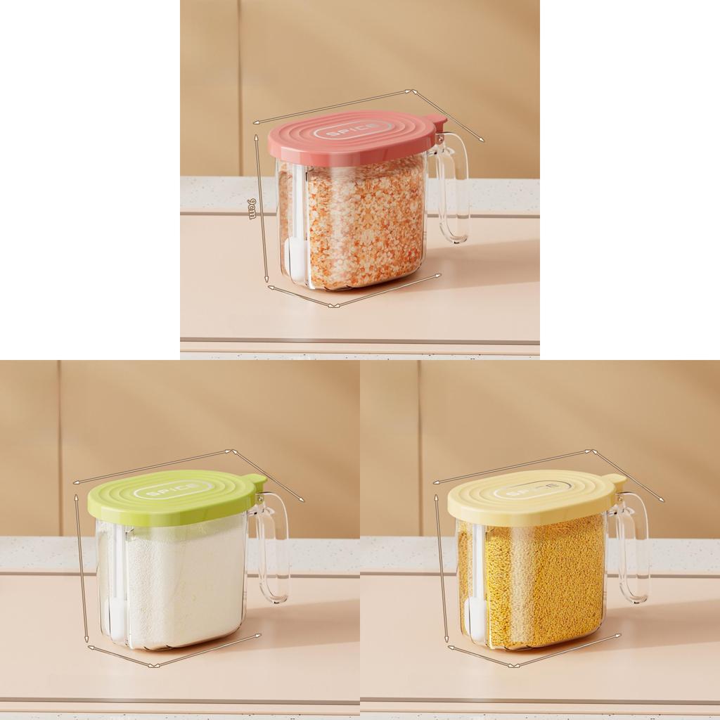 Plastic Spice Jar With Sealing Lid For Kitchen Storage And Condiment Organization