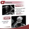 7cm Skull Automatic and Manual Shift Knob with 3 Adapter Resin Silver Tone 1 Set