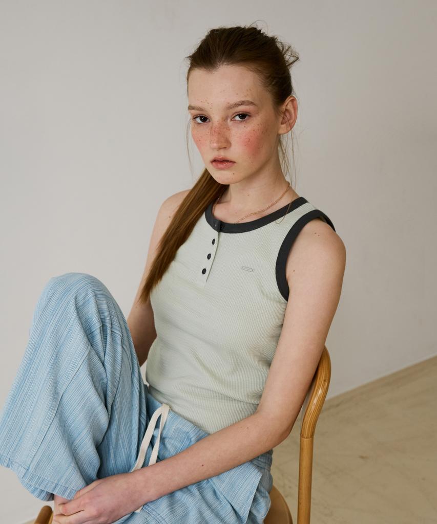 COVERNAT WOMAN Ringer Sleeveless Light Green
