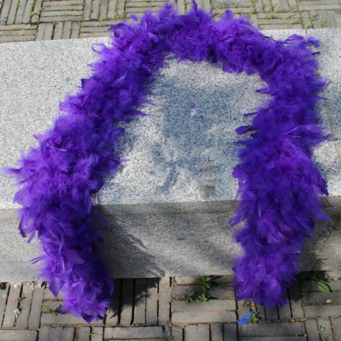 DIY 2 Meters Super Thicken Chandelle Turkey Feathers Boa Trim 80g Scarf/Costume/Party Dress Marabou Feathers for Crafts Boas Plumas