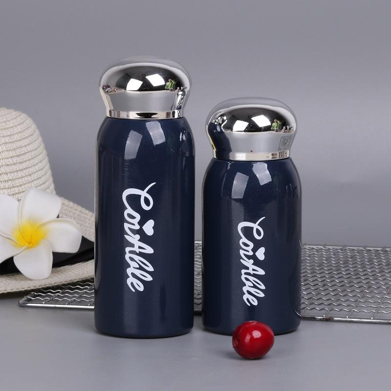 

Portable Thermos Mug Small Capacity Cartoon Stainless Steel Vacuum Flask Insulated Tumbler Cup Travel Water Bottle 200ml синий