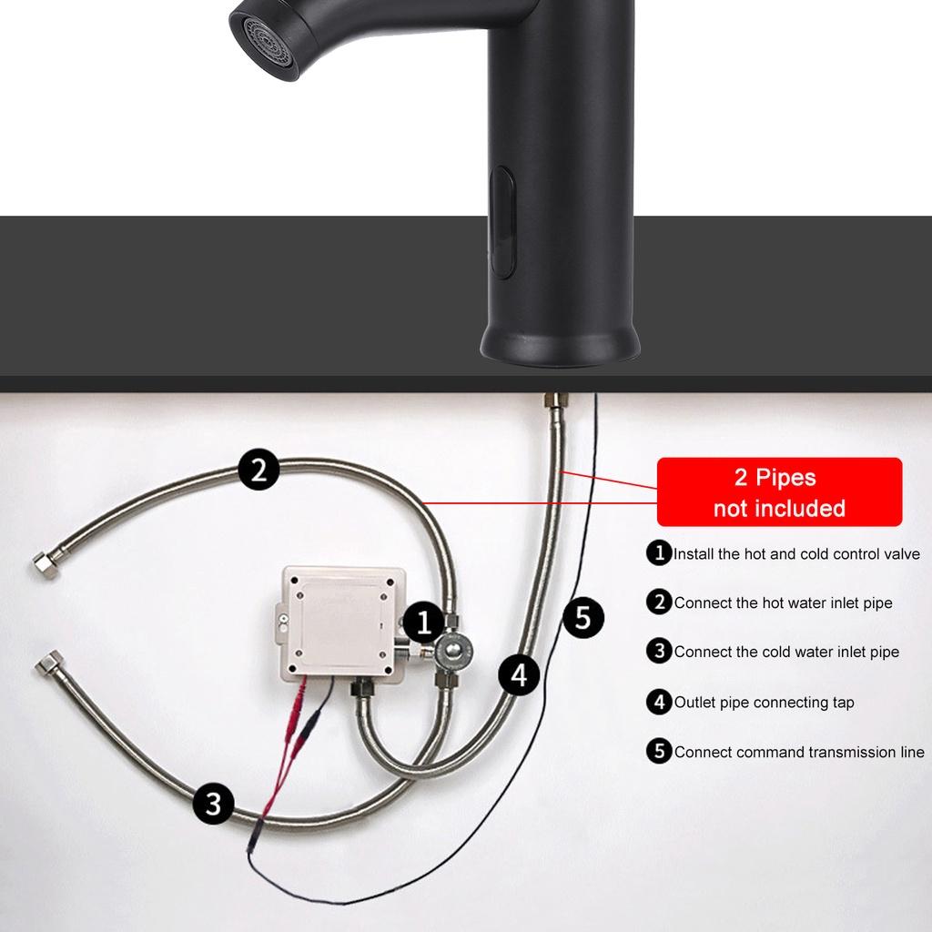DC6V Sink Faucets Automatic Infrared Sensor Faucet Water Tap Deck Mount Smart Touch Hands Free Inductive Water Tap Kitchen