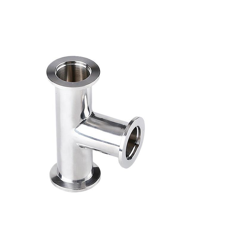 KF 16 25 40 50 Tee3 Ways SUS 304 Stainless Steel Sanitarry Vacuum Plumbing Fitting Brew