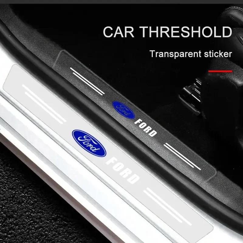 Car Sticker 2026 Ford New 2025 Hot Car Accessories Transparent Car Threshold Protection Sticker For Ford Focus 2 3 Mondeo Fiesta