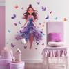Cartoon Dreamy Butterfly Girl Bedroom Home Background Wall Decoration Wall Sticker