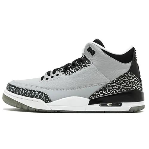 Air Jordan 3 Retro 'Wolf Grey' (Unisex) Wolf Grey / Metallic Silver / Black / White Vintage Basketball Shoes 136064 004