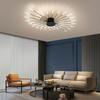 Black 28 Heads Non Dimmable Pendant Lights Creative Fireworks Design Chandelier Modern Ceiling Light for Living Room Exhibition Hall Bedroom