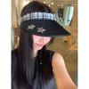 Women's Sun Hat Korean Sweet Kawaii Star Fashionable Verstaile Empty Top Breathable Wide Bim Seaside Sunshade Visors For Girl