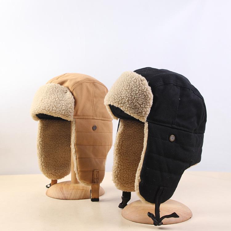 Women's Winter Lei Feng Hat Men's Winter Fleece Lined Thickened Warm Ear Flap Windproof Hat for Cycling Skiing Northeast Winter Hat