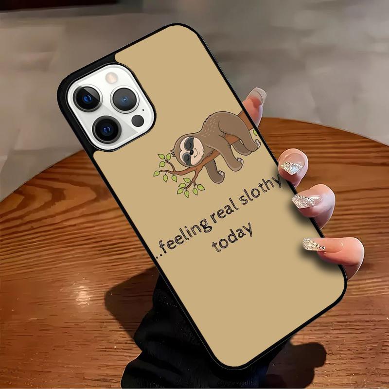 

Funny Lazy Sloth Design Phone Case For iPhone 17 Air 16 15 14 13 12 11 Pro Max Max Plus Bumper Case Cover iPhone 15