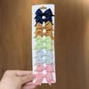 10Pcs/set Solid BB Hair Clips For Cute Girls Ribbon Bowknots Boutique Barrettes Hairpins Headwear Kids Hair Accessories Gifts