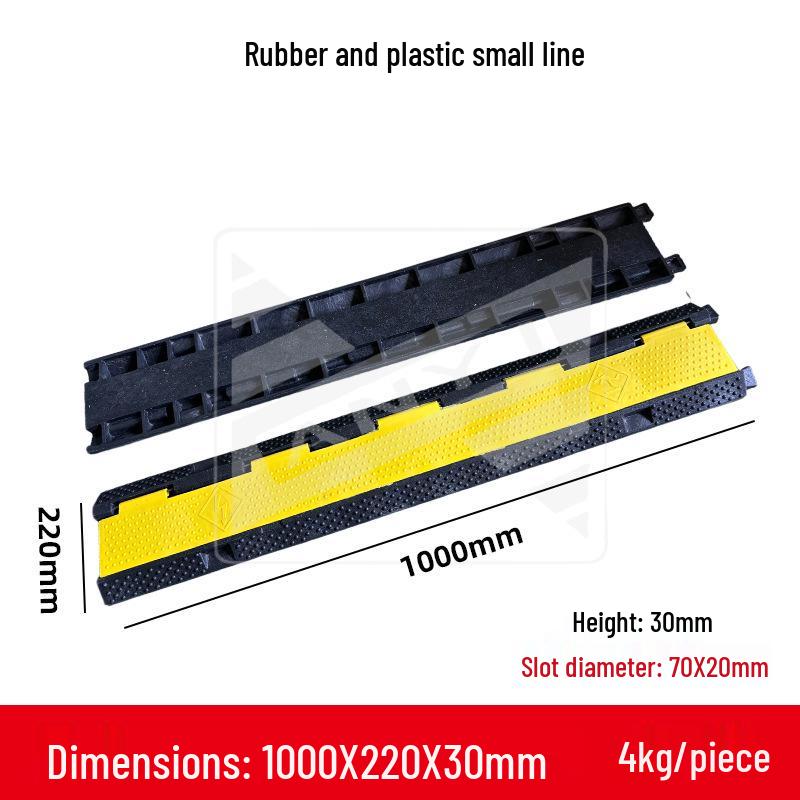 Cable Protection Raceway: Rubber & Plastic Speed Bump for Roads, Construction, and Indoor/Outdoor Use
