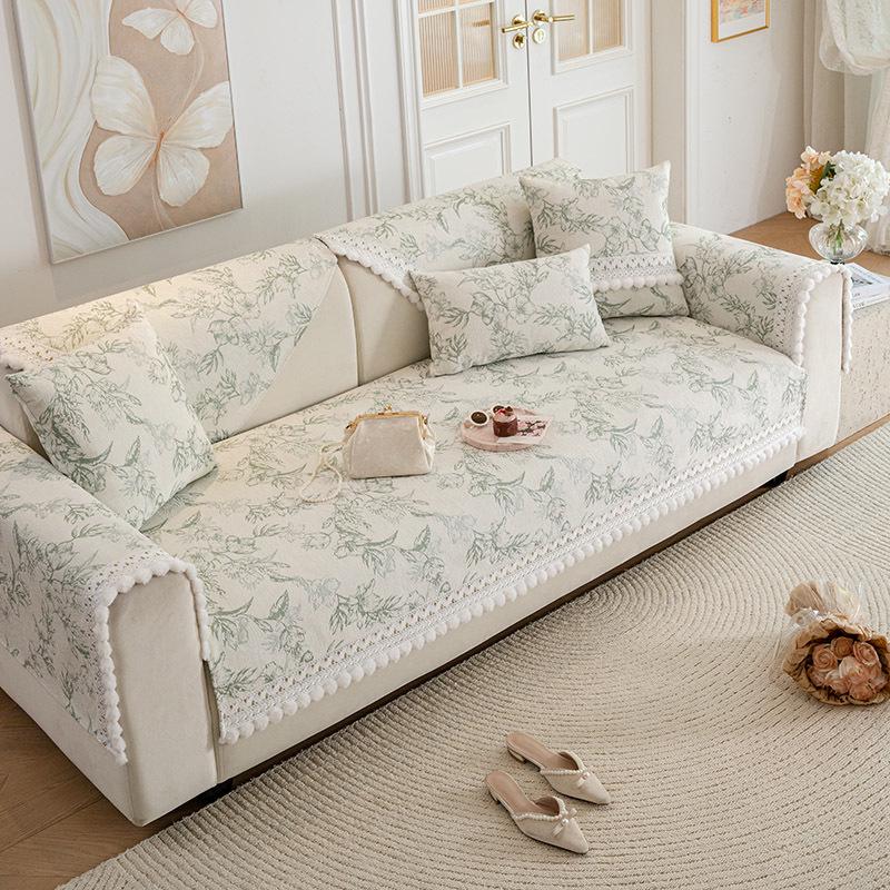 

2024 Французский Шенилл Роскошный Нескользящий Чехол на Подушку для Дивана, Универсальный для Всех Сезонов 45x45cm Pillowcase