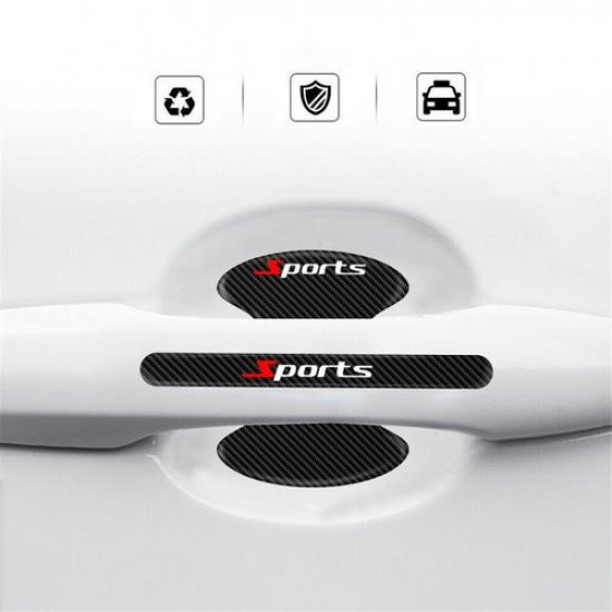 10pcs Car Carbon Fiber Door Handle Bowl Sticker Protector Anti Scratch Cover