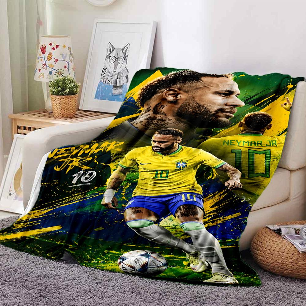 1pc Neymar10 Blanket, Gift, for Men and Women, Soft Blanket, Good for Sofa Bed Couch Travel, Lightweight Flannel Blanket