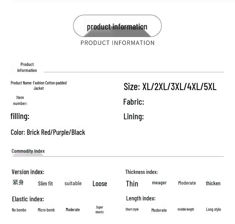 Women's Winter Fleece-Lined Short Padded Jacket