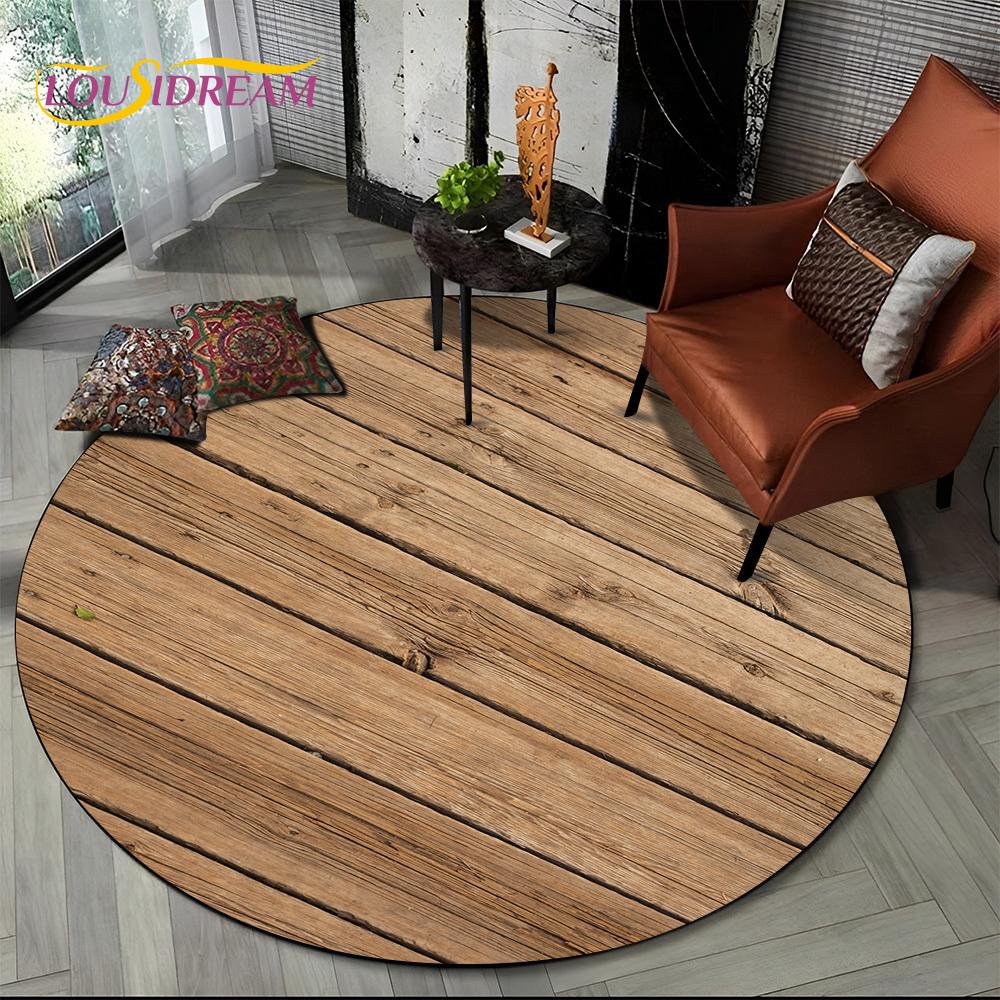 Latest 3D Color Wood Grain Lines Round Area Rug,Carpet Rug for Living Room Bedroom Sofa Child Playroom Decor,pet Non-slip Gift