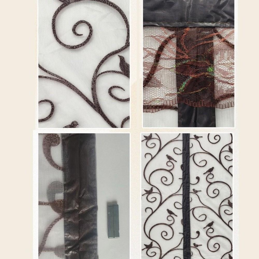 Vine Pattern Magnetic Screen Door Automatic Self-adhesive Door Curtain Mesh Door Screen  Kitchen