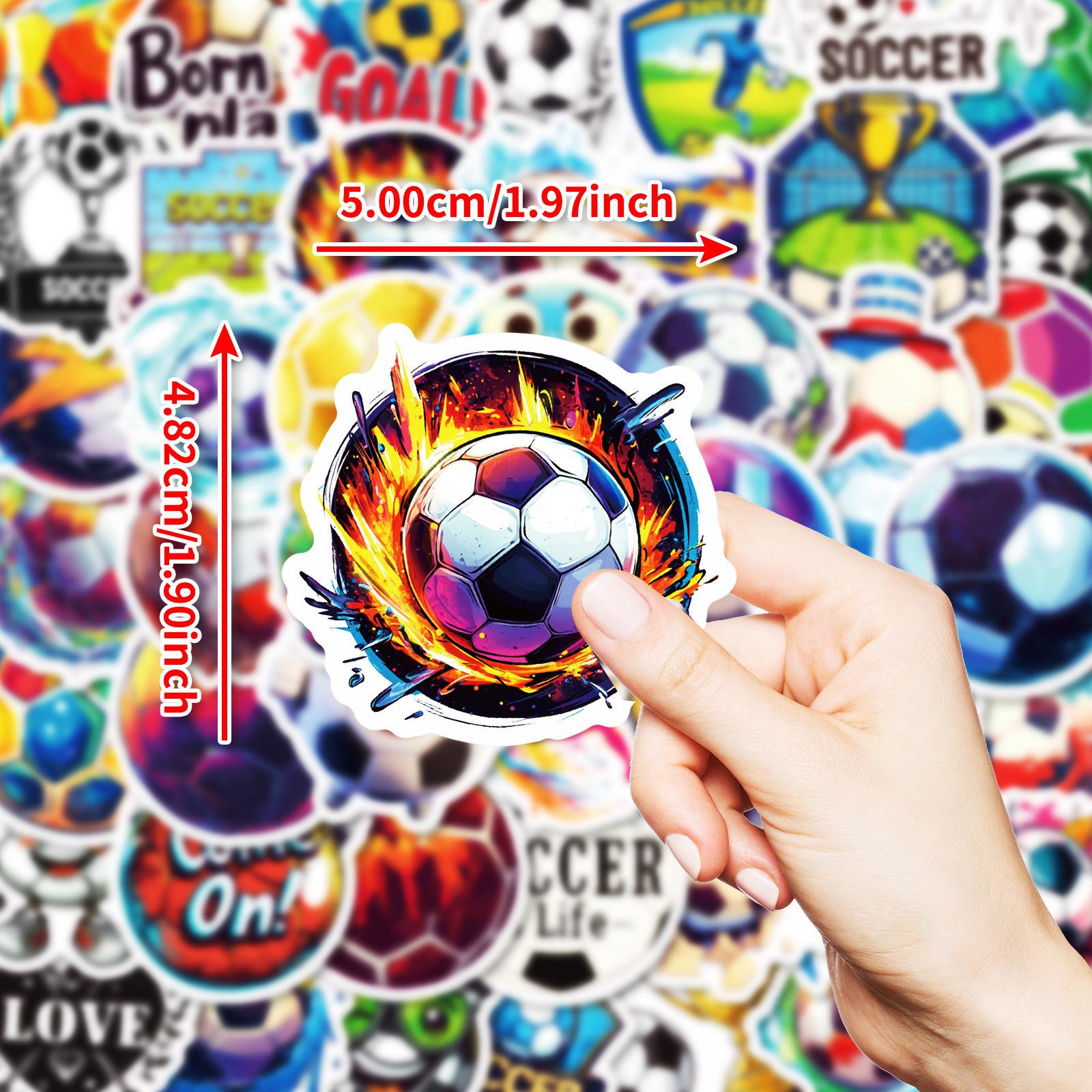 

50 Hot-blooded Football Graffiti Stickers Decorate Mobile Phone Case Refrigerator Water Cup Stickers