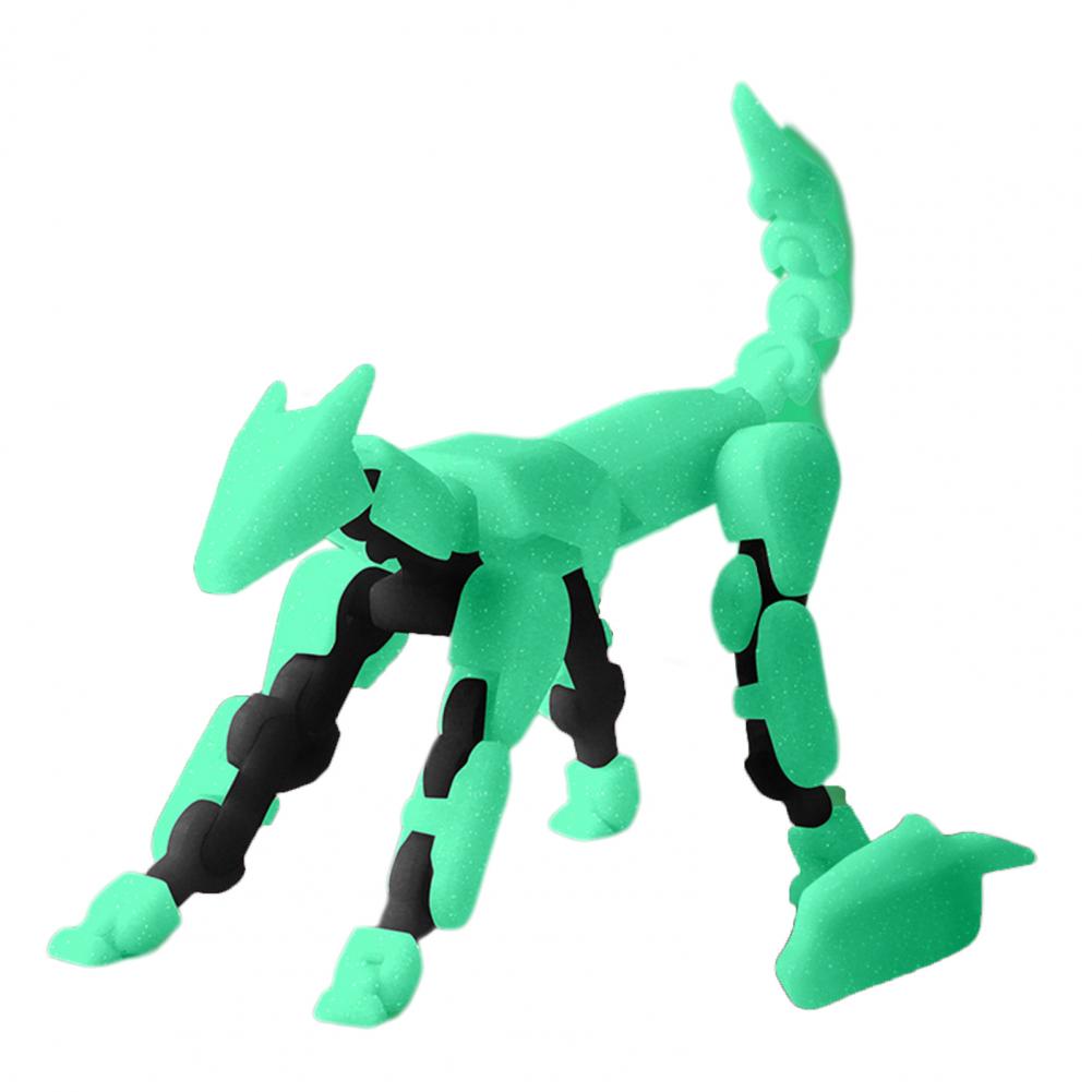 Dog Action Figure Multi-jointed Movable Adjustable Elbows 3D Printed Hound Action Figure Poseable Articulated Robot Dog Model
