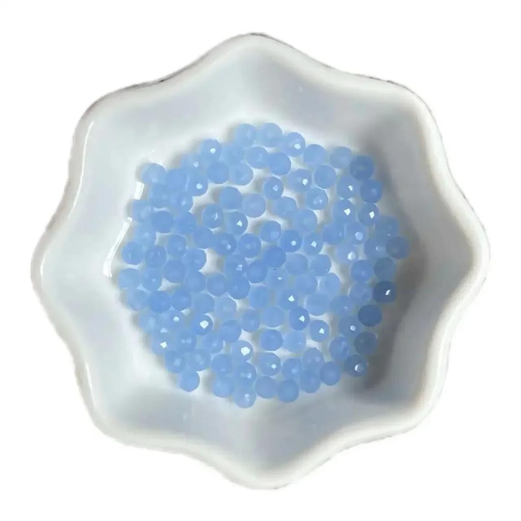 100pcs Czech Rondelle Crystal Beads AB Color Faceted Glass Beads Loose Spacer Beads for Jewelry Making DIY Necklace Accessories